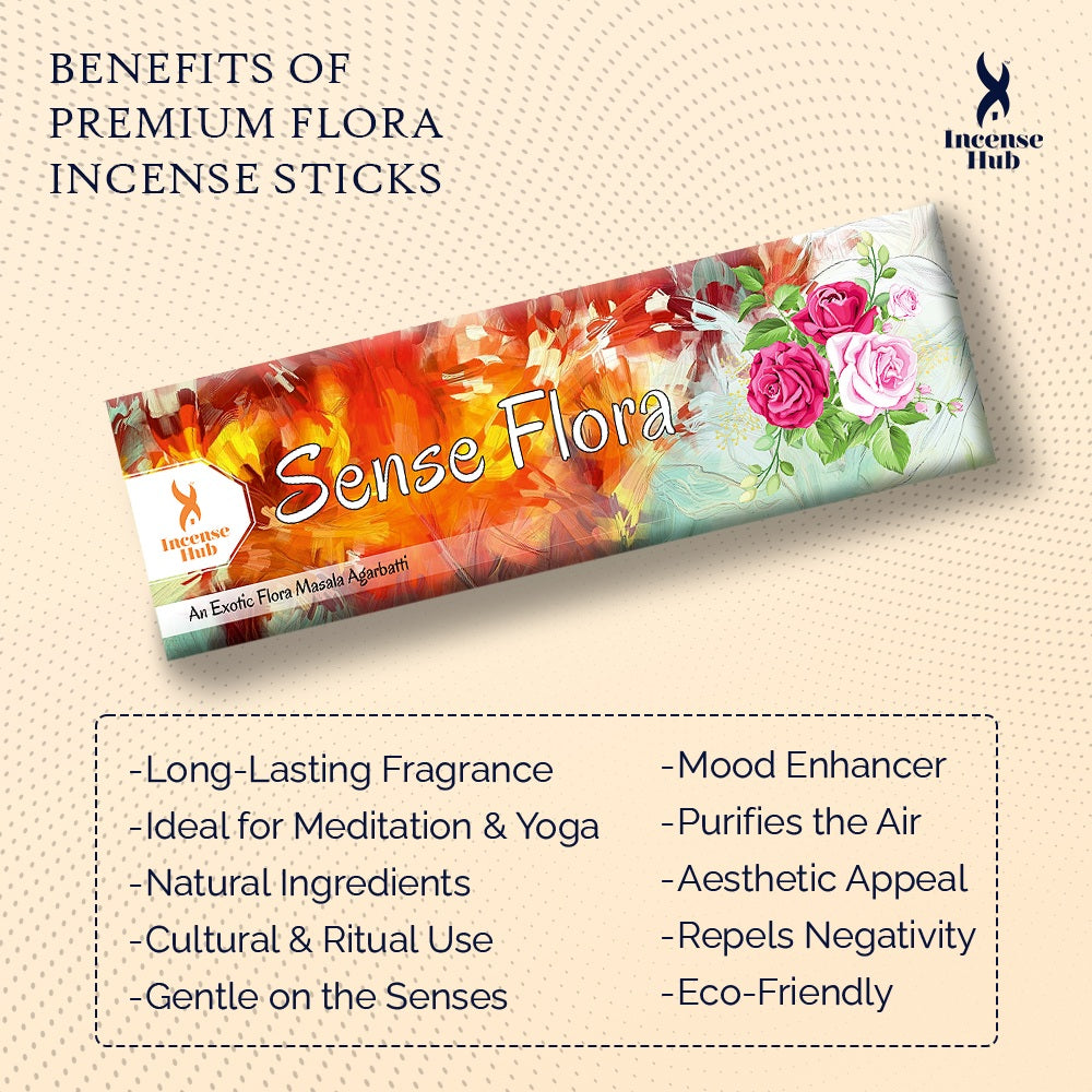 SENSE FLORA PREMIUM EXOTIC INCENSE, PACK OF 250 GMS