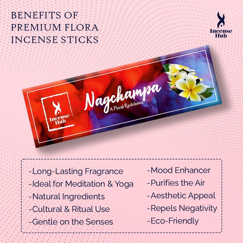 NAGCHAMPA PREMIUM FLORAL INCENSE | PACK OF 50 GMS