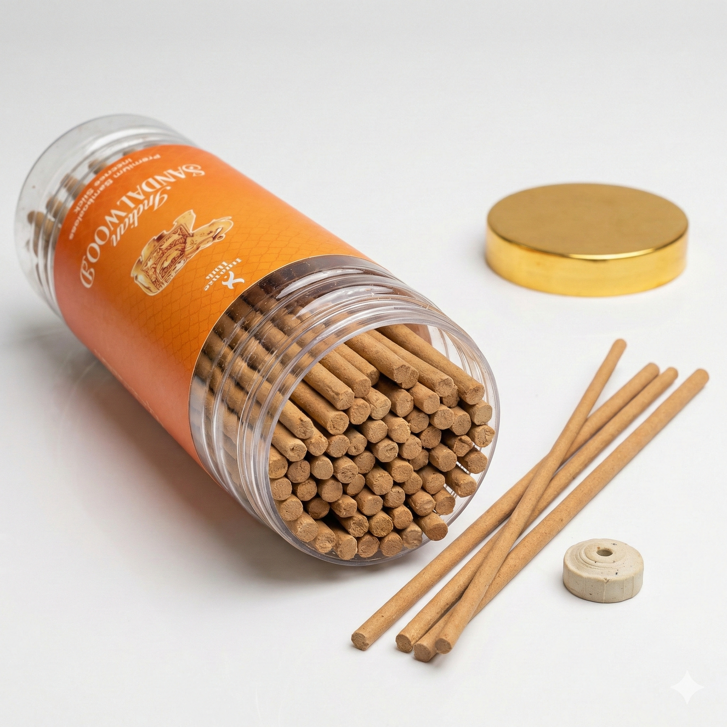 INCENSE HUB | Indian Sandalwood Premium BAMBOOLESS Incense | Pack of 250 GM