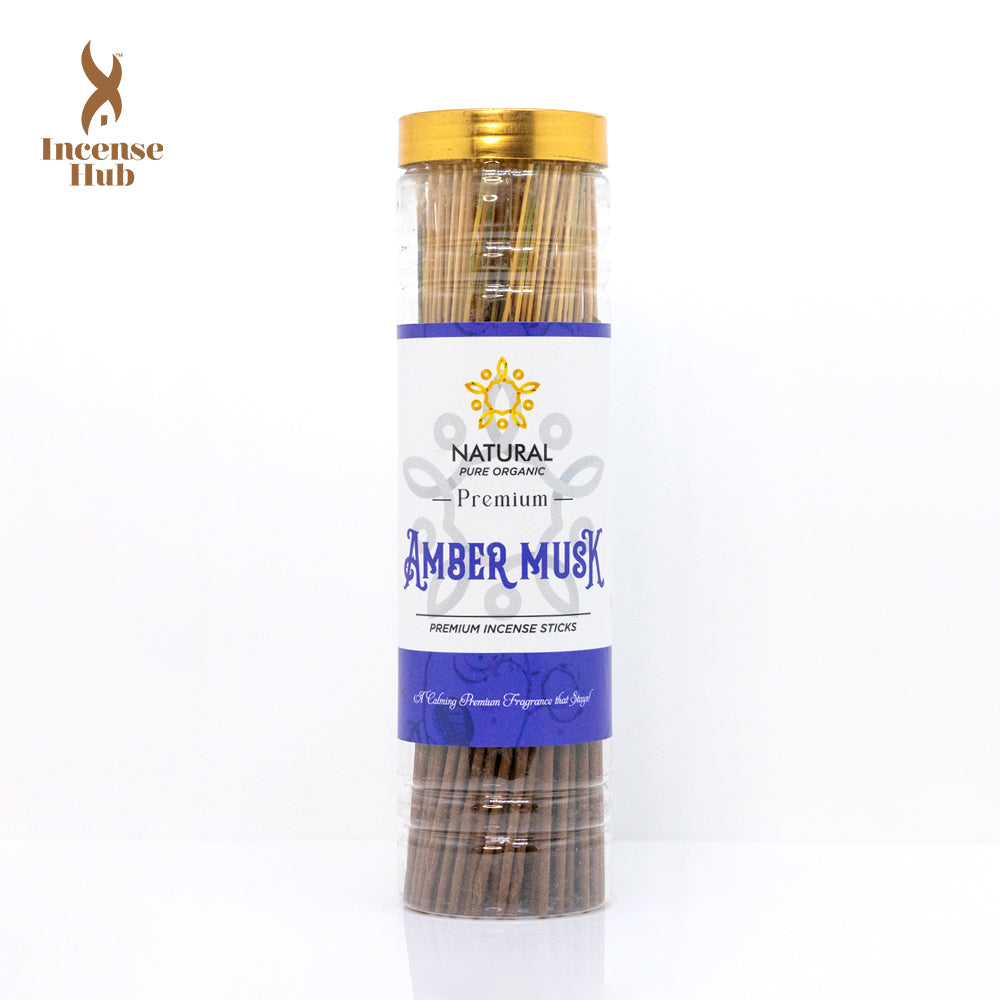 Amber musk Premium Incense sticks 250g Jar
