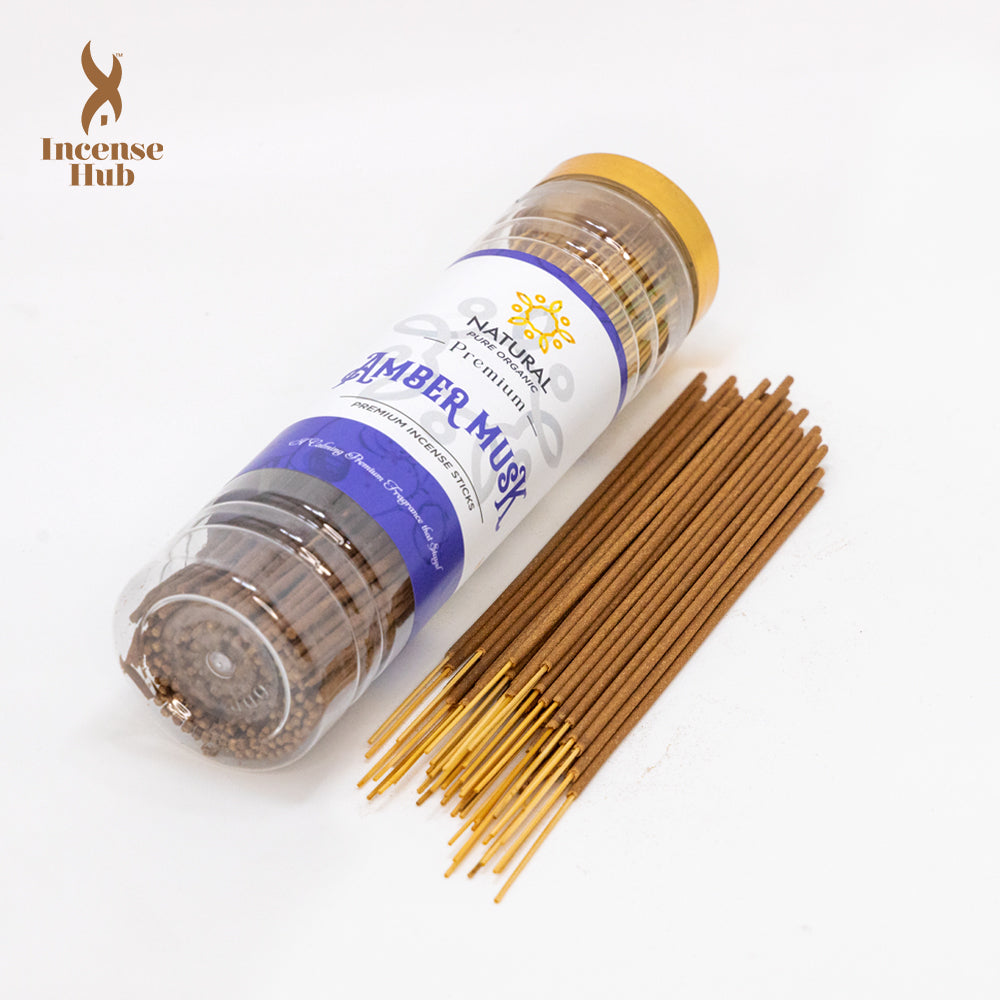 Amber musk Premium Incense sticks 250g Jar