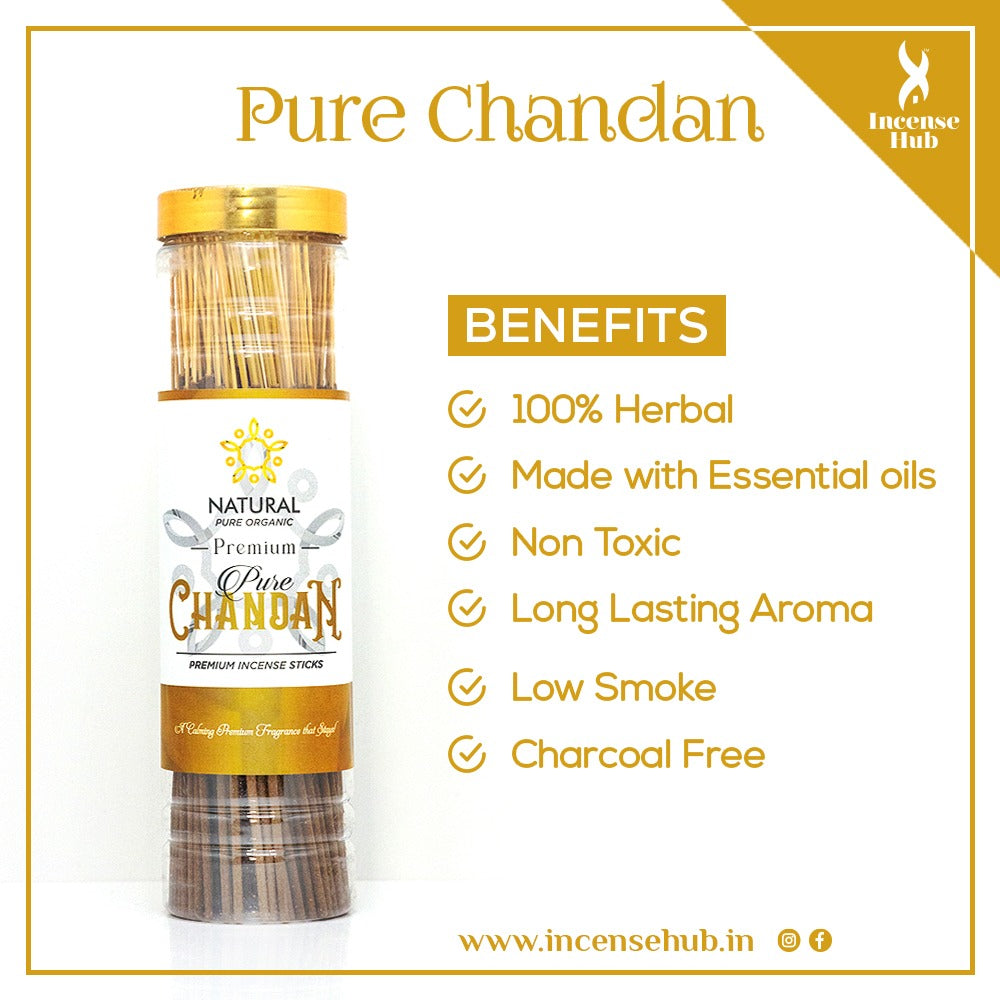 Pure chandan Premium Incense Sticks 250g Jar