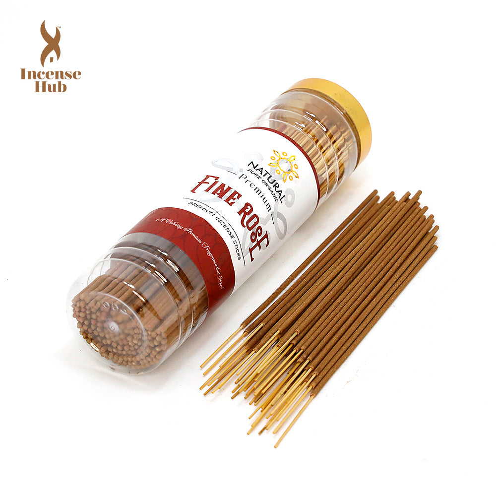 Fine rose Premium Incense sticks 250g Jar