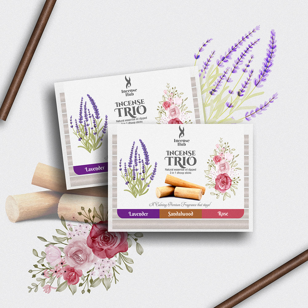 Incense Trio Dhoop Sticks 30 Sticks Pack