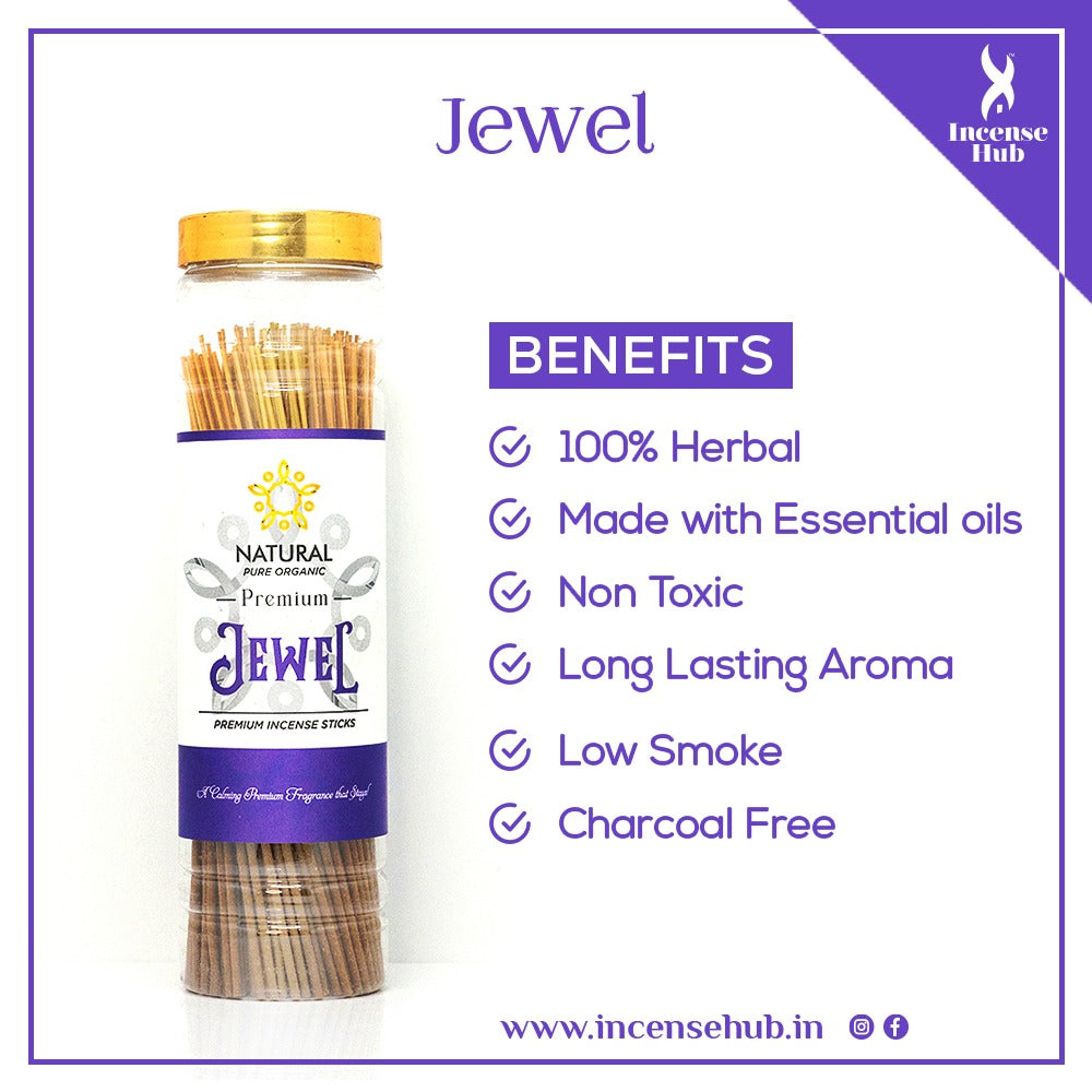 Jewel Premium Incense sticks 250g Jar
