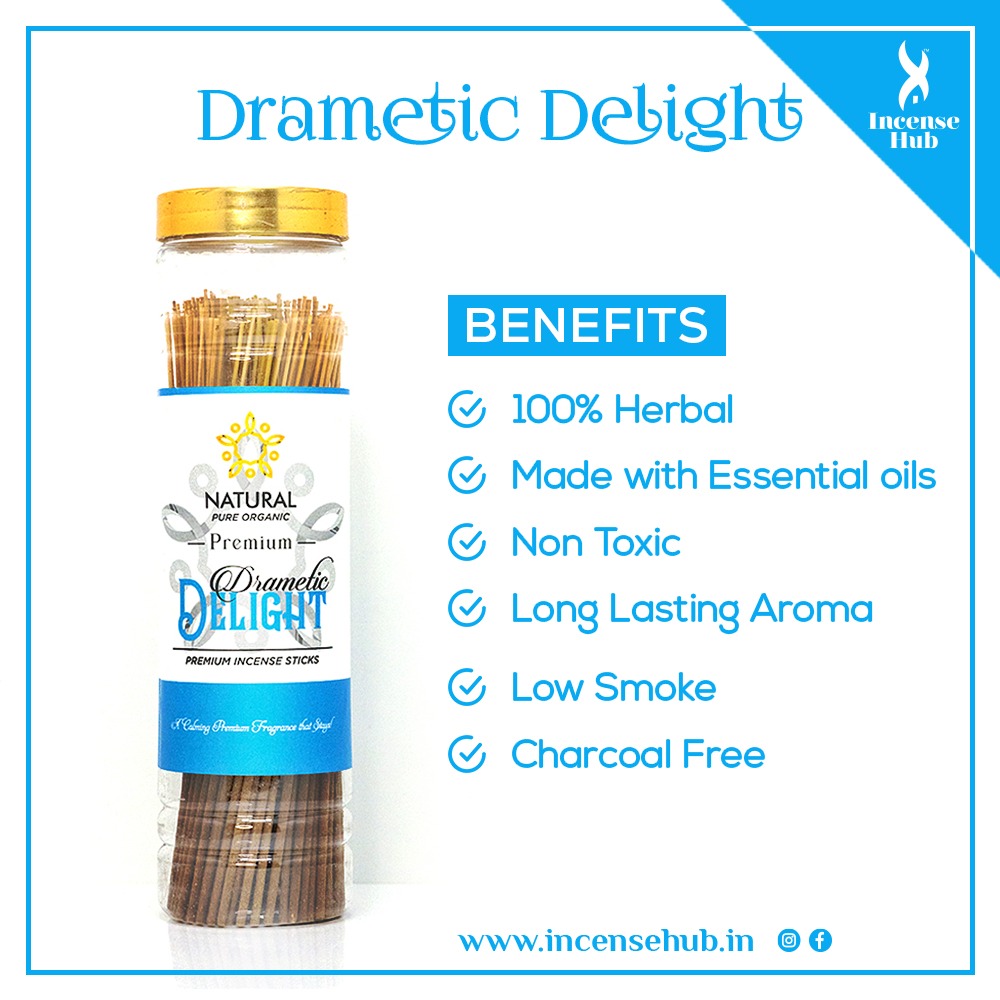 Dharmic Delight Premium Incense Sticks 250g Jar