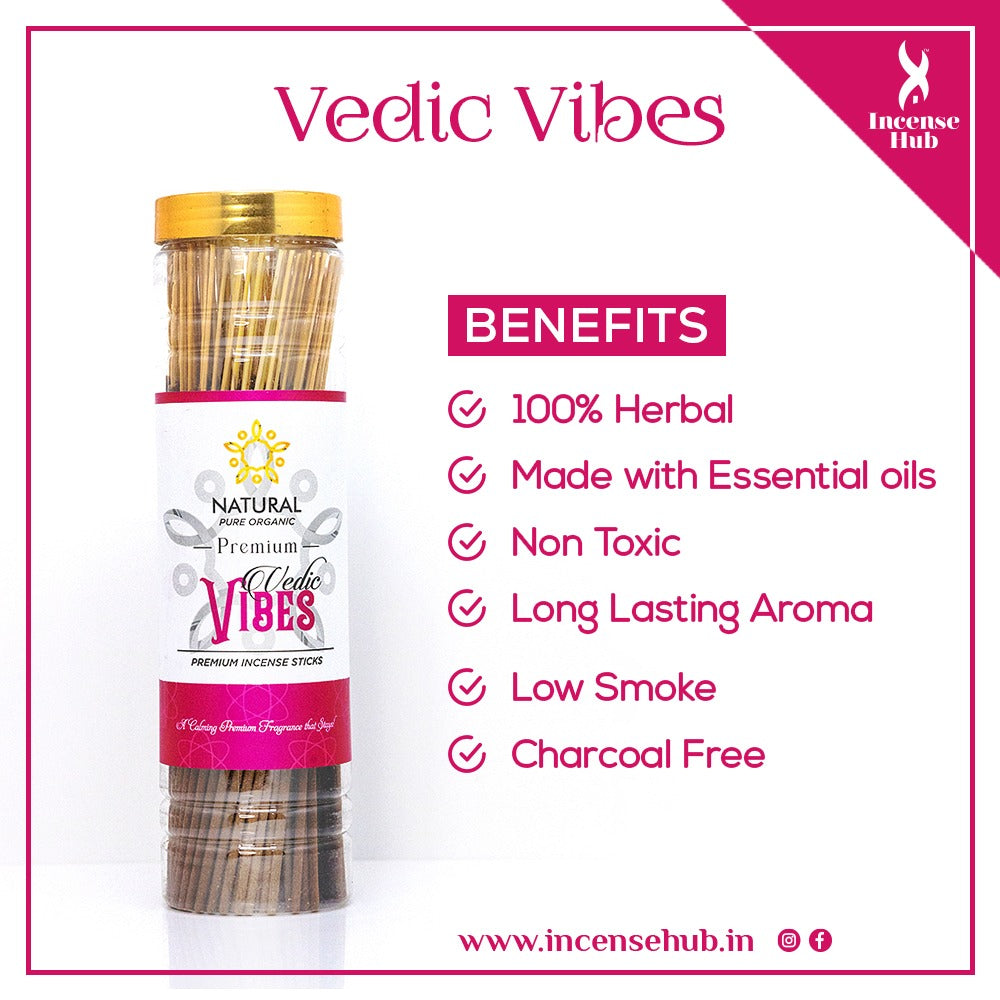 Vedic Vibes Premium Incense Sticks 250g Jar