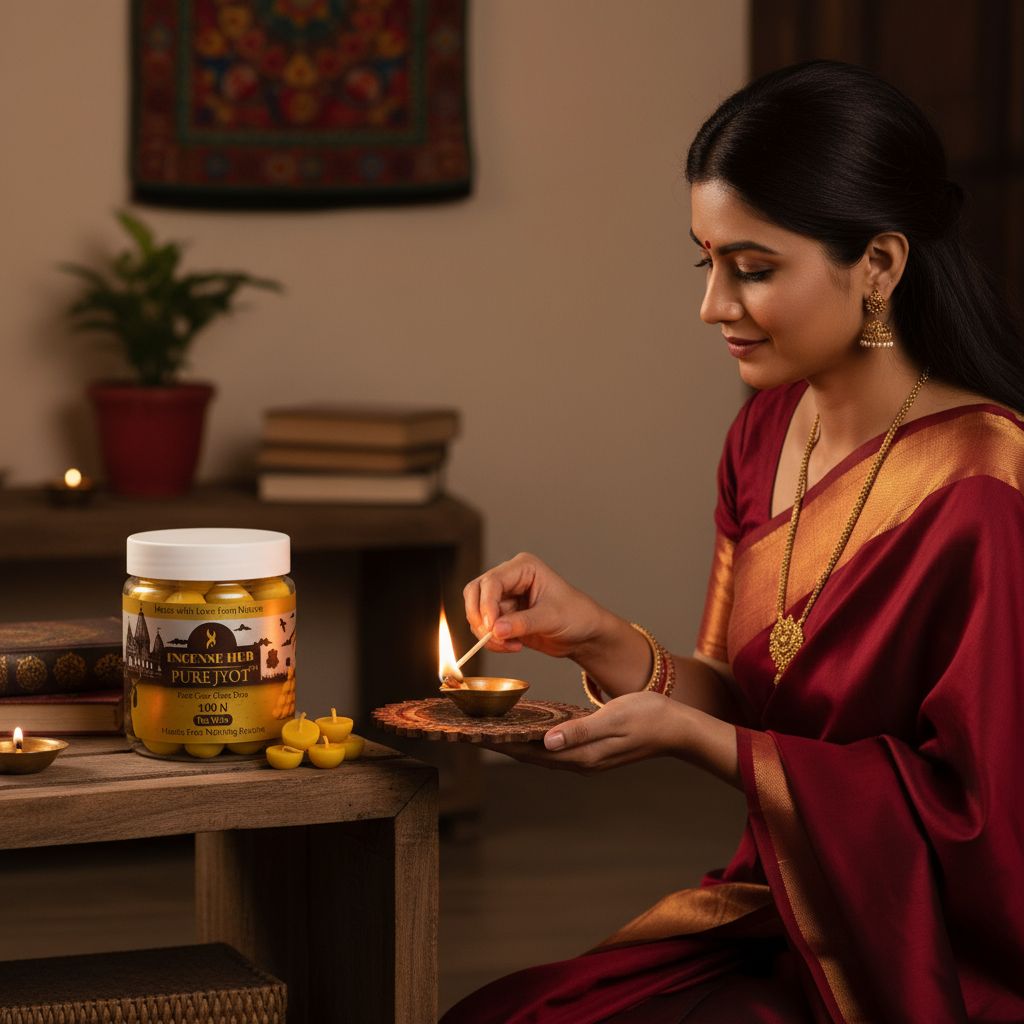 PureJyot Pure Cow Ghee Diya, No Wax, 100 Pcs for daily use