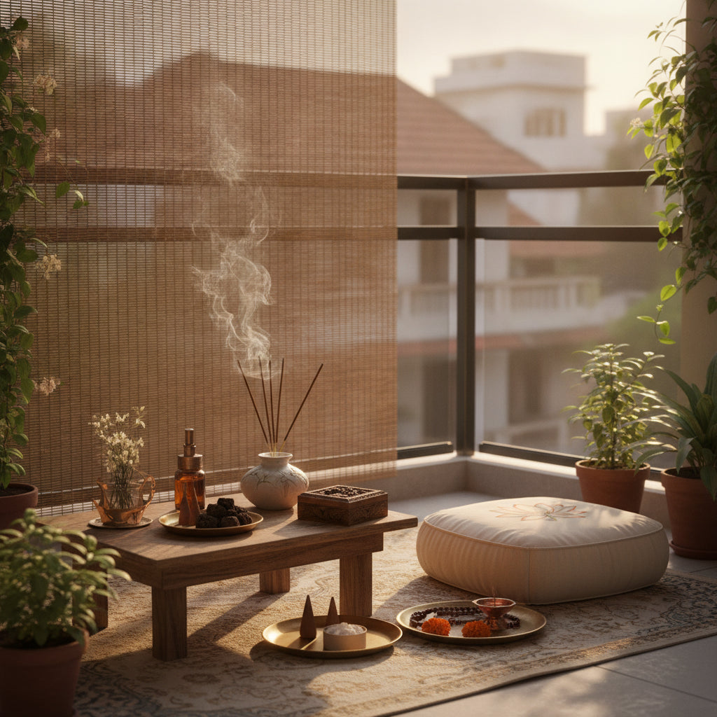 A Simple Way to Turn Your Balcony into a Meditation Space with Dhoop