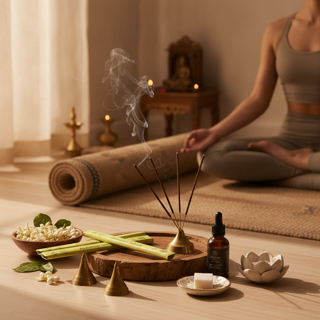 Arabian Jasmine Bambooless Sticks for Soft Focus During Yoga Practice
