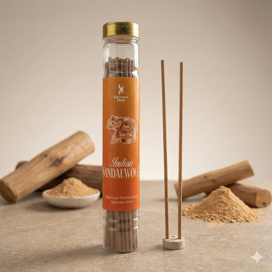 Indian Sandalwood Premium BAMBOOLESS Incense | Pack of 100 GMS Each | A Premium Fragrance | Natural Fragrance | Charcoal Free | ECO Friendly