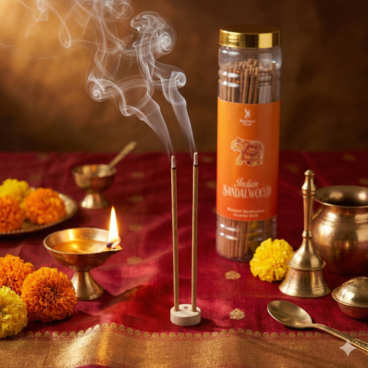 INCENSE HUB | Indian Sandalwood Premium BAMBOOLESS Incense | Pack of 250 GM