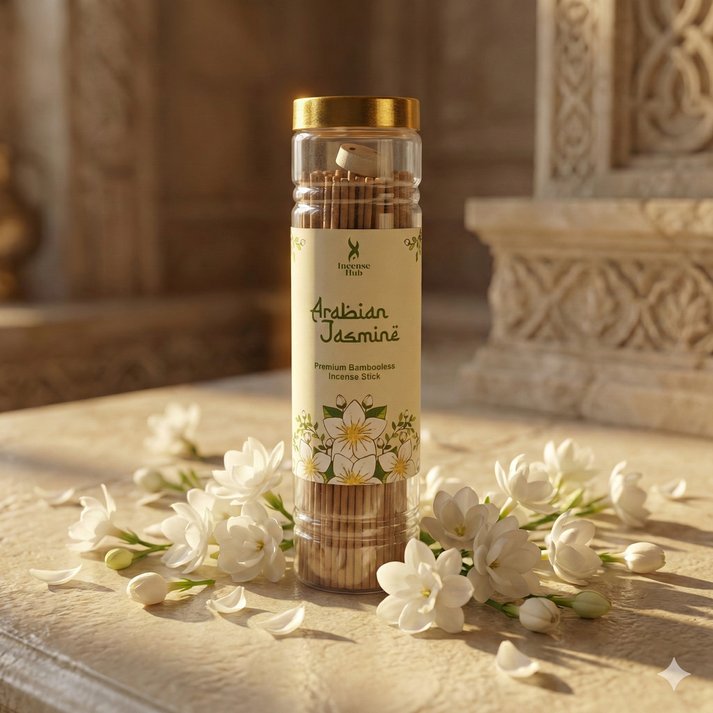 Incense Hub | Arabian Jasmine Premium BAMBOOLESS Incense | Pack of 250g