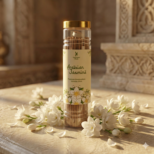 INCENSE HUB | Arabian Jasmine Premium BAMBOOLESS Incense | Pack of 250 GM