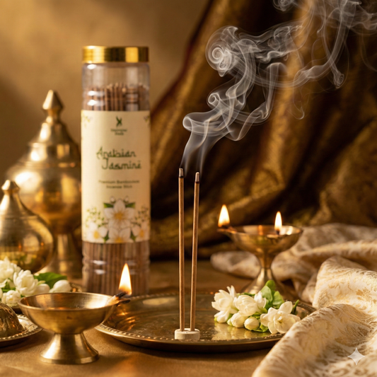 INCENSE HUB | Arabian Jasmine Premium BAMBOOLESS Incense | Pack of 250 GM