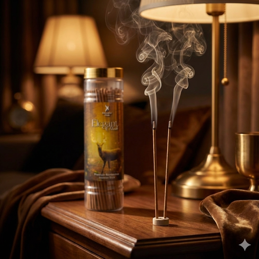 INCENSE HUB | Elegant Musk Premium BAMBOOLESS Incense | Pack of 250 GM