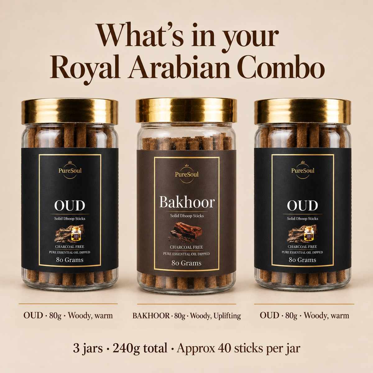 Royal Arabian Dhoop Combo (Pack of 3 Jars)