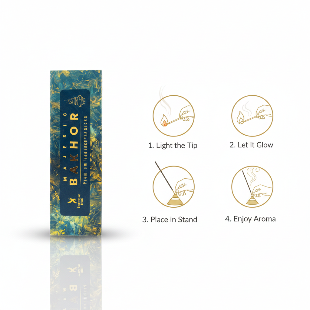 MAJESTIC BAKHOOR PREMIUM FLORA INCENSE, PACK OF 50 GMS