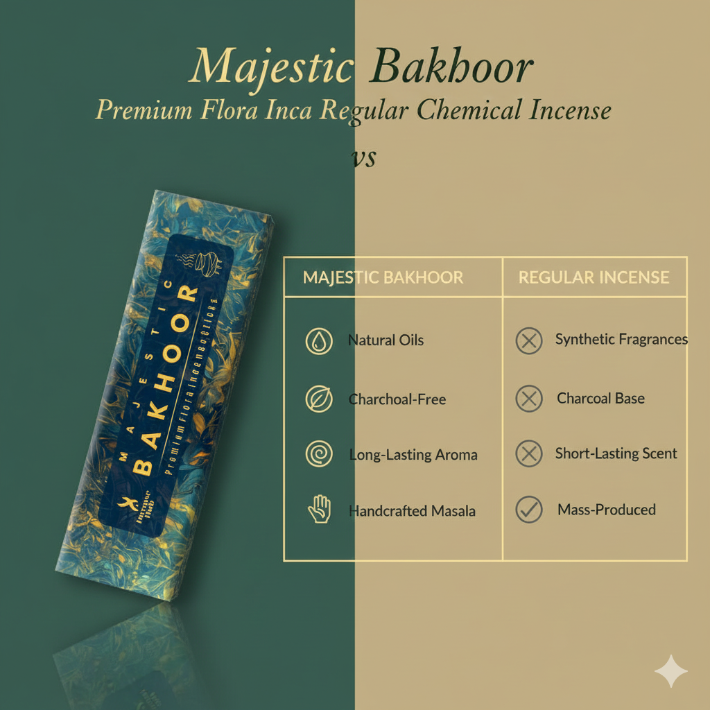 MAJESTIC BAKHOOR PREMIUM FLORA INCENSE, PACK OF 50 GMS