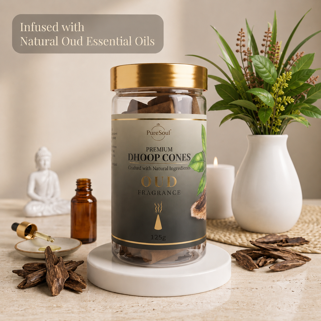 Oudh Dhoop Cones in Jar | Pure Soul | 125g