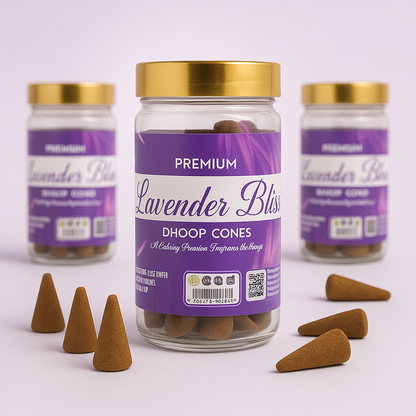 Lavender Bliss Dhoop cones 100g Pack