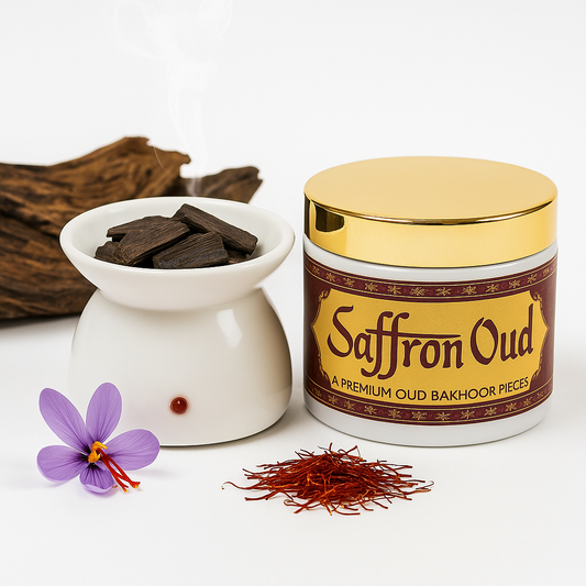Saffron oud Premium Oud Bakhoor Pieces 40g