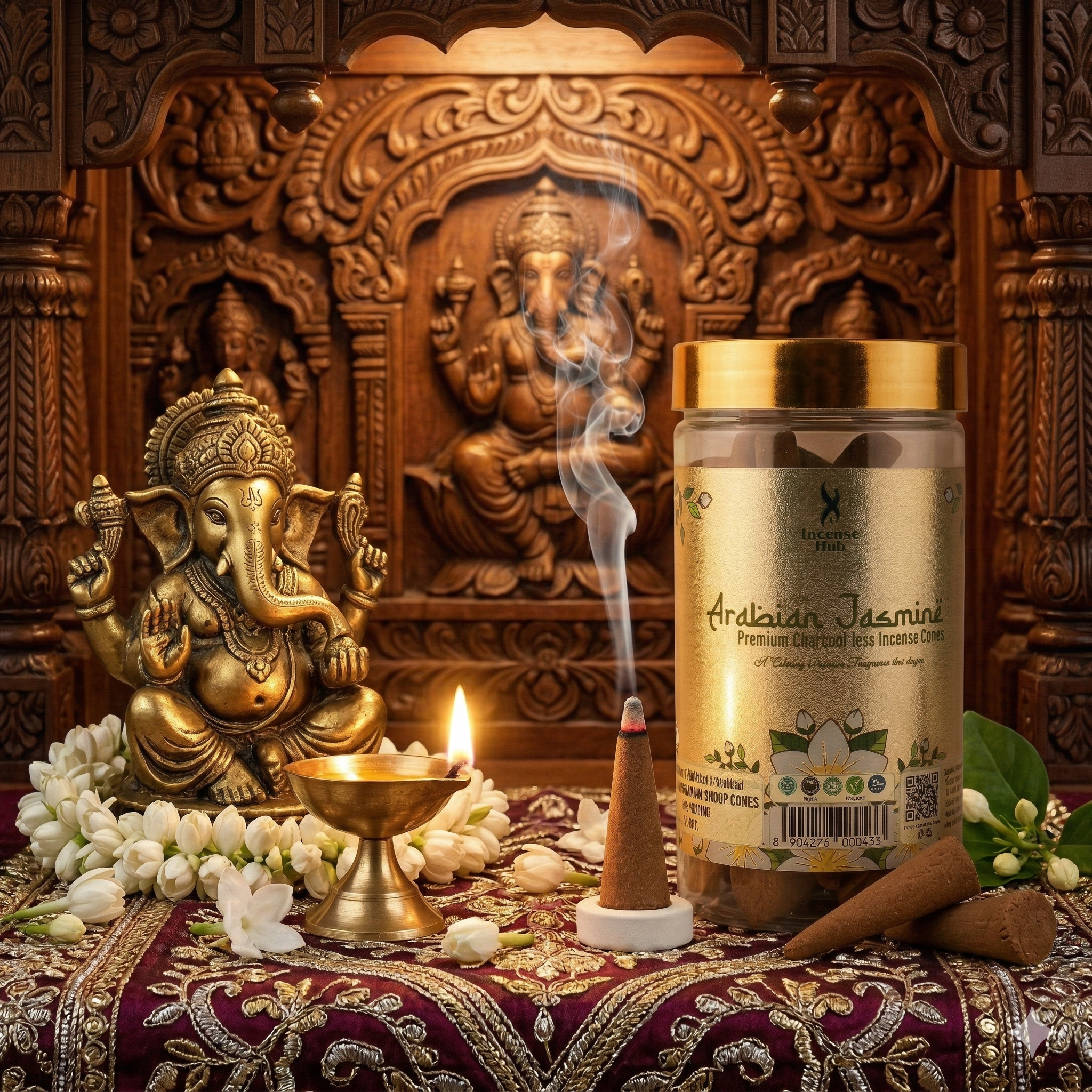 Arabian jasmine Dhoop Cones 100g Pack