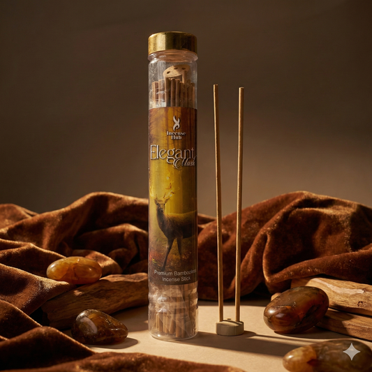 Elegant Musk Premium BAMBOOLESS Incense | Pack of 100 GMS Each | A Premium Fragrance | Natural Fragrance | Charcoal Free | ECO Friendly