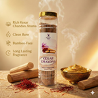 INCENSE HUB | Kesar Chandan Premium BAMBOOLESS Incense | Pack of 250 GM