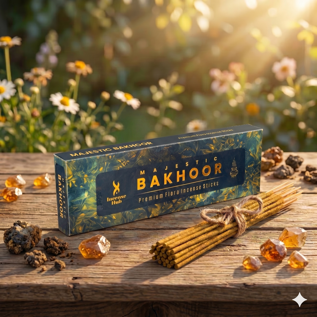 MAJESTIC BAKHOOR PREMIUM FLORA INCENSE, PACK OF 50 GMS