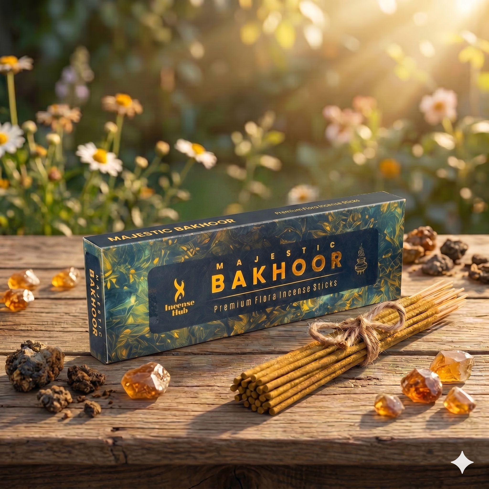 MAJESTIC BAKHOOR PREMIUM FLORA INCENSE, PACK OF 50 GMS