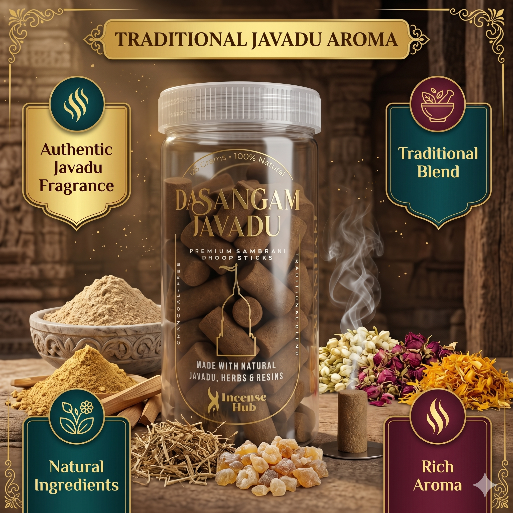 Dasangam Javadu Sambrani Dhoop Stick 125gm