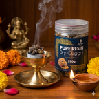 100% Pure Resin | Dry Guggal| Premium Temple-Grade Guggal for Havan | Dhoop & Vastu Cleansing | Long-Lasting Sacred Aroma | 250g | INCENSE HUB