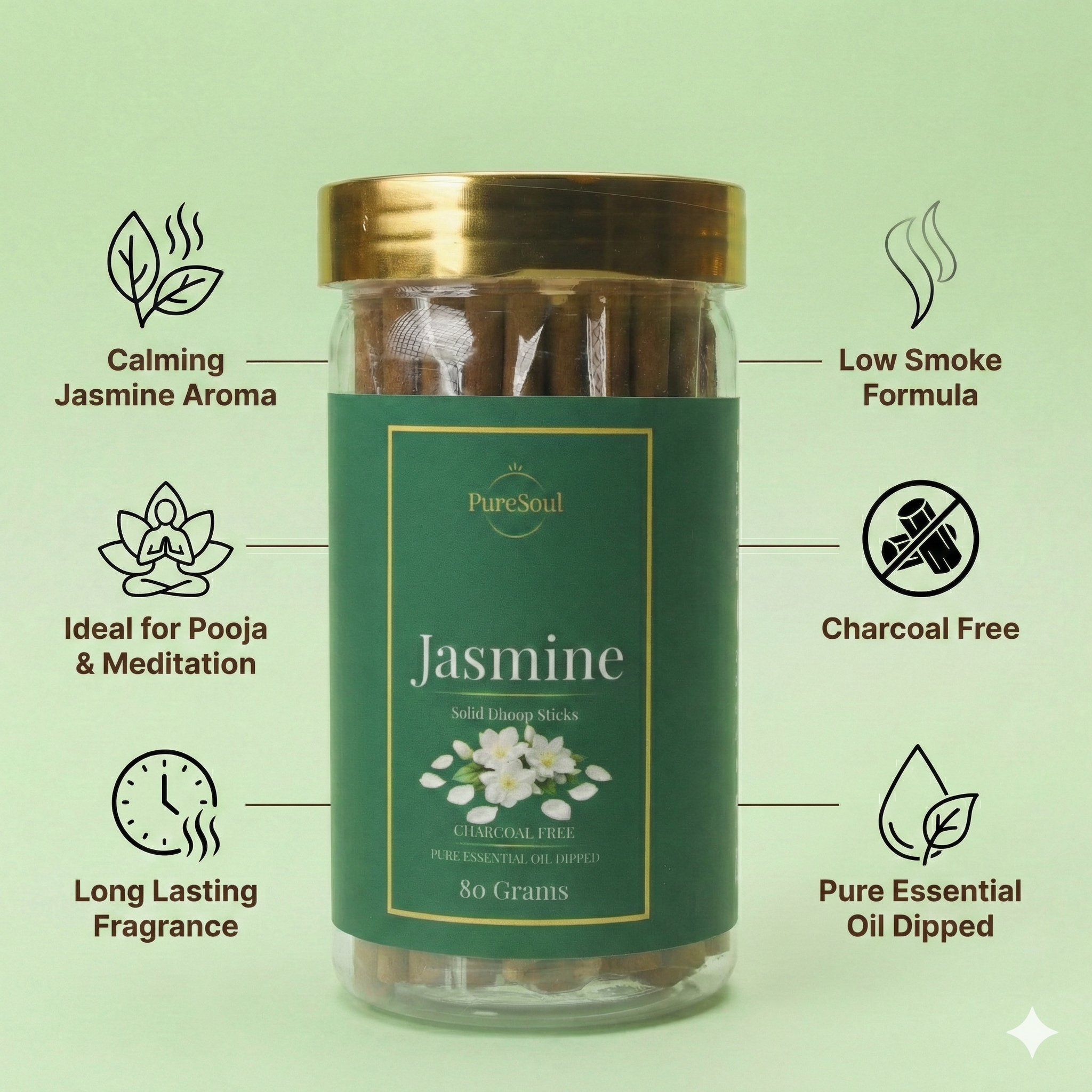 Jasmine Dhoop Sticks in Jar 80g