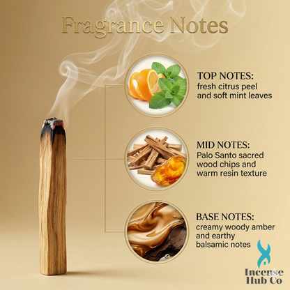 Palo Santo Wood Sticks 4" Long (40-45g) - Set of 6 for Purifying, Cleansing, Meditating, and Stress Relief - Natural, Sustainable, and Wild Harvested