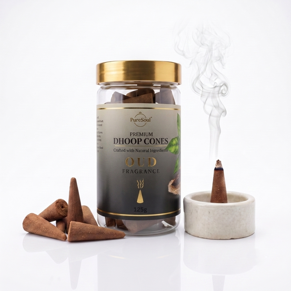 Oudh Dhoop Cones in Jar | Pure Soul | 125g