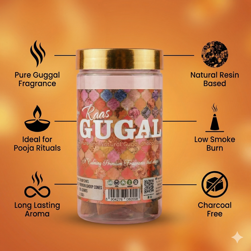 Raas Gugal Dhoop cones 100g Pack