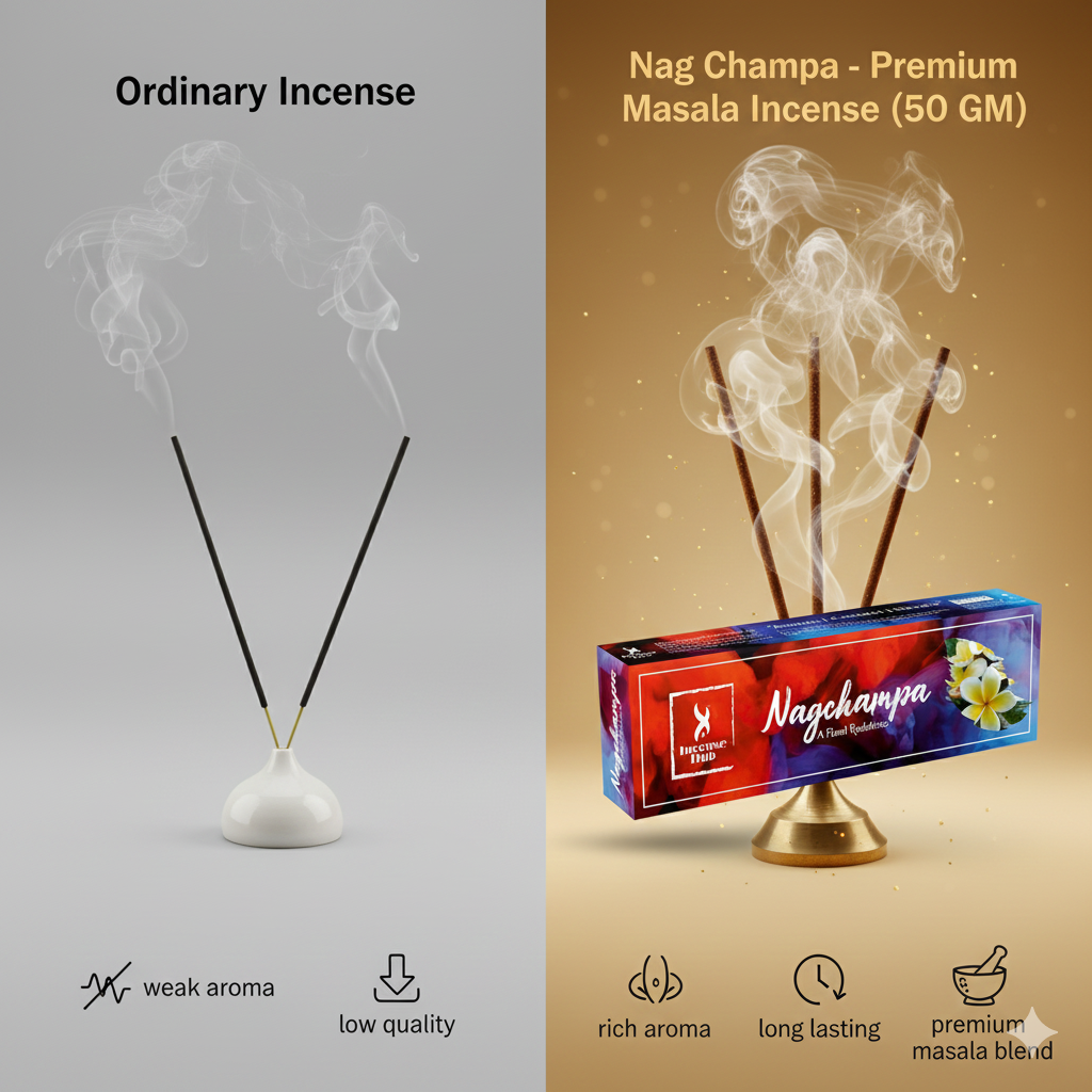 NAGCHAMPA PREMIUM FLORAL INCENSE | PACK OF 50 GMS