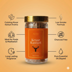 Kesar Kasturi Dhoop Sticks in Jar 80g