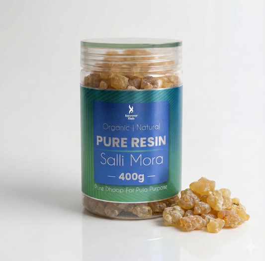 PURE RESIN SALLI MORA 400 GM | PACK OF 1 | ORGANIC | NATURAL | PURE DHOOP FOR PUJA PURPOSE