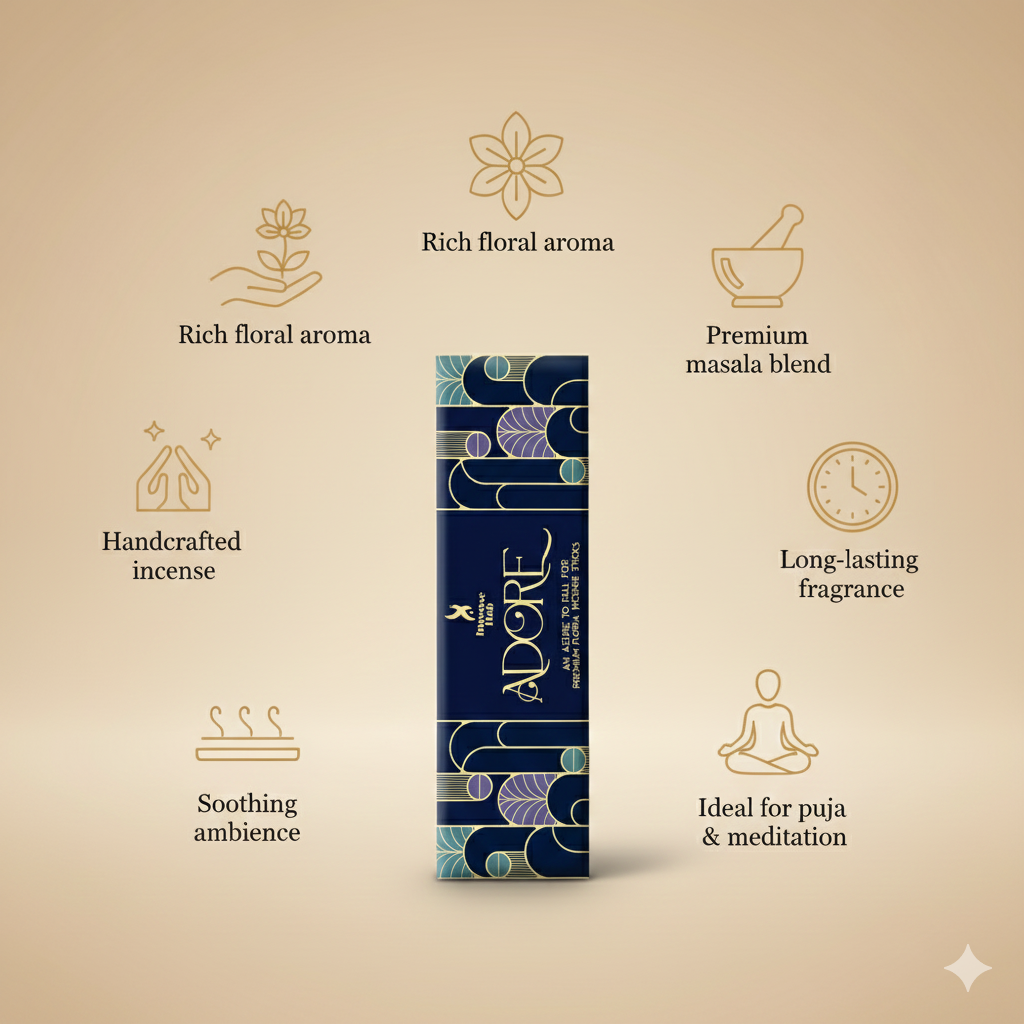 ADORE PREMIUM FLORA INCENSE, PACK OF 250 GMS