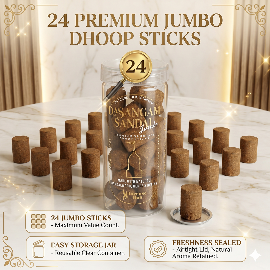 Dasangam Sandal Jumbo Sambrani Dhoop 24 Stick