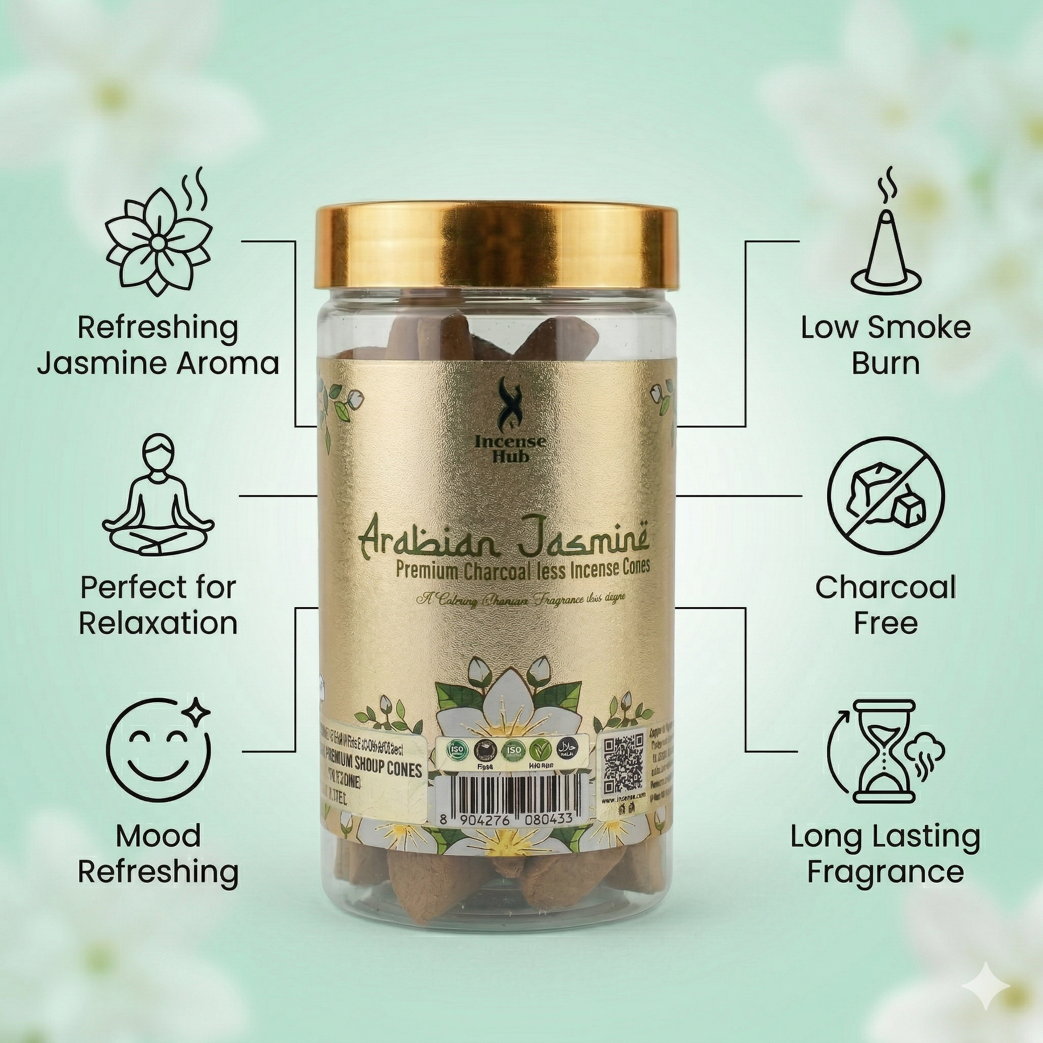 Arabian jasmine Dhoop Cones 100g Pack