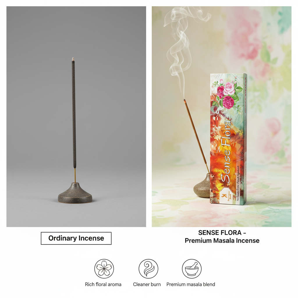 SENSE FLORA PREMIUM EXOTIC INCENSE, PACK OF 250 GMS
