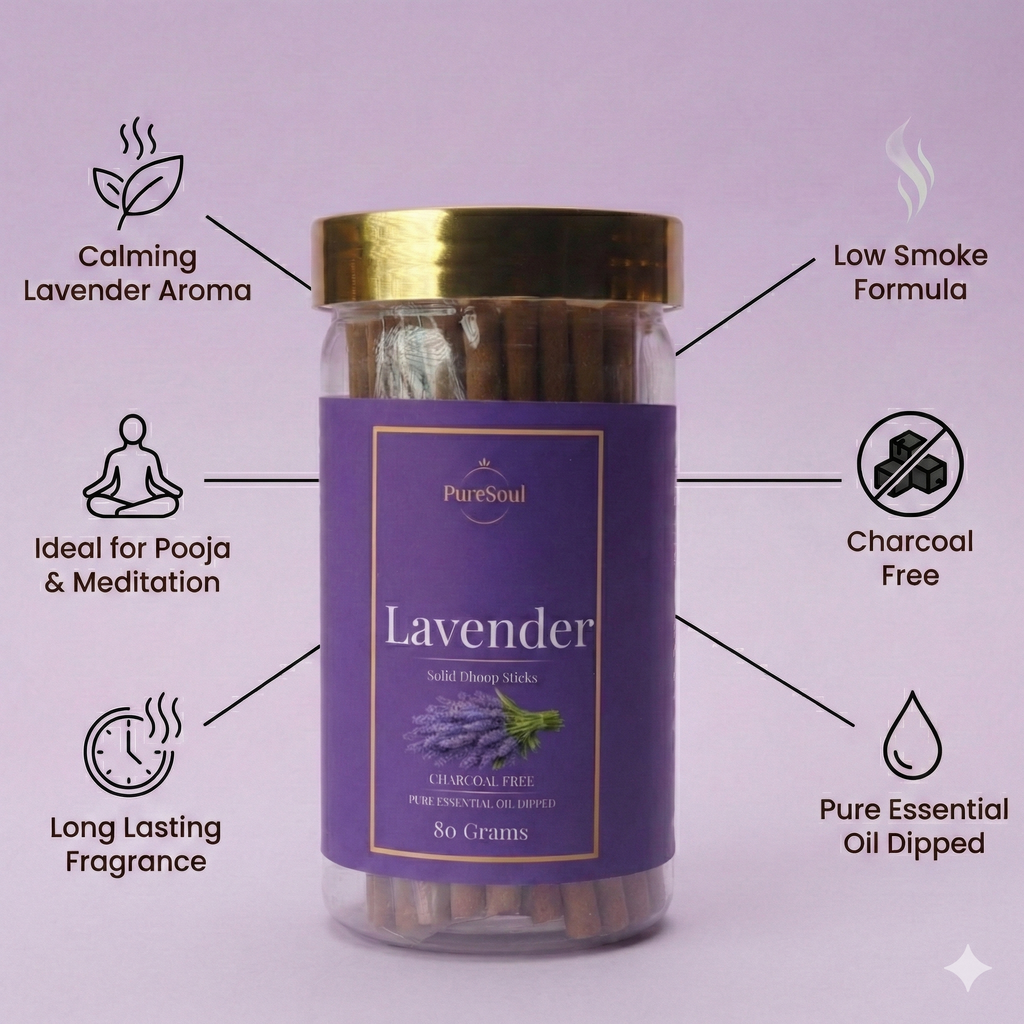 Lavender Dhoop Sticks in Jar 80g