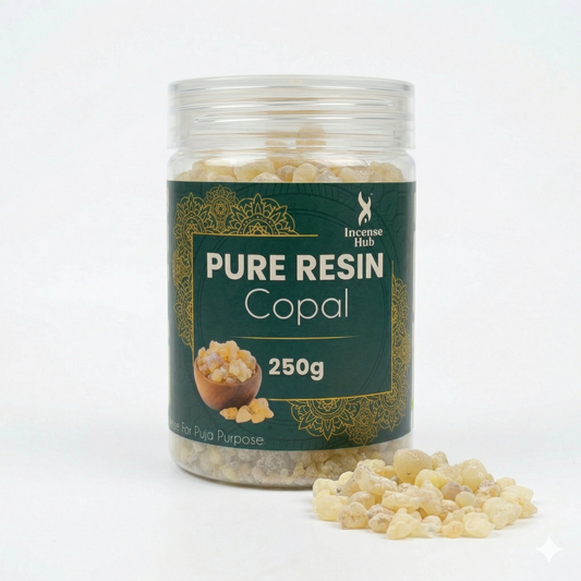 100% Pure Resin | COPAL | Premium Temple-Grade COPAL for Havan | Dhoop & Vastu Cleansing | Long-Lasting Sacred Aroma | 250g | INCENSE HUB