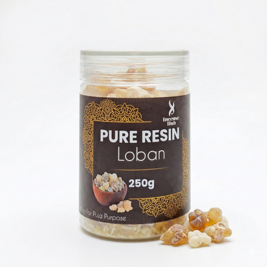 100% Pure Resin | LOBAN | Premium Temple-Grade LOBAN for Havan | Dhoop & Spiritual Cleansing | Strong Sacred Aroma | 250g | INCENSE HUB