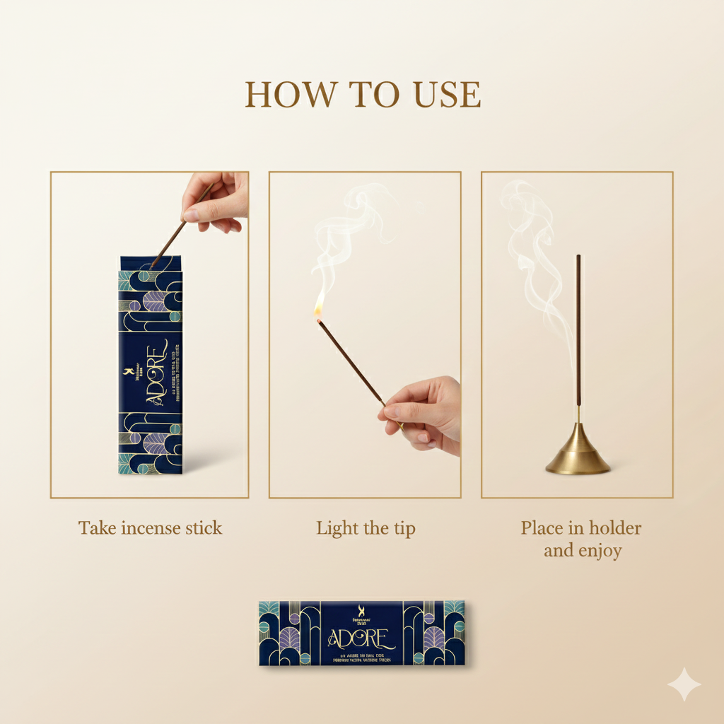 ADORE PREMIUM FLORA INCENSE, PACK OF 250 GMS