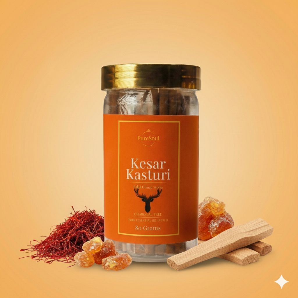 Kesar Kasturi Dhoop Sticks in Jar 80g