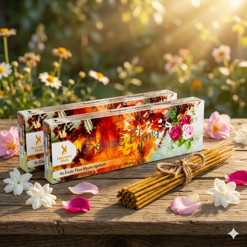 SENSE FLORA PREMIUM EXOTIC INCENSE, PACK OF 50 GMS